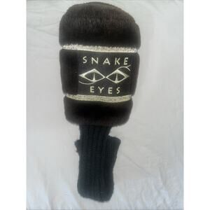 Small Hole-Snake Eyes Fuzzy 3 Wood Head Cover Black Sock Style
